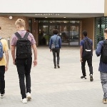 Children arriving for school